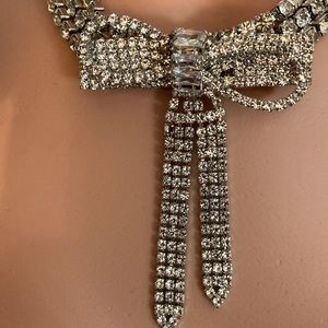 Final Day ***Christian Siriano Rhinestone Bow Necklace w/Matching Earrings